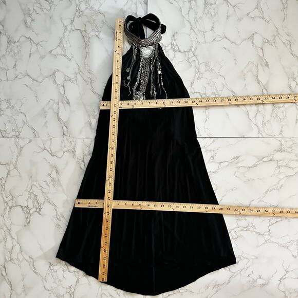 Sky Nawa Halter Mini Dress Sleeveless Black SZ L $195 - Picture 15 of 15